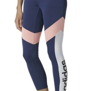 Adidas Navy and Pink Leggings